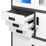 JAN NOWAK metāla biroja dokumentu skapis ar seifu FILIP: antracīts-balts