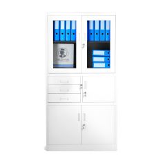 JAN NOWAK metal office filing cabinet with safe FILIP: white 2