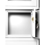 JAN NOWAK metāla biroja dokumentu skapis ar seifu FILIP: balts