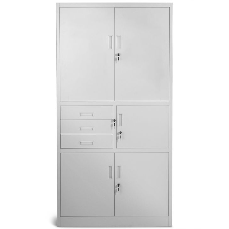 JAN NOWAK metal office filing cabinet with safe FILIP II: gray