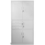 JAN NOWAK metal office filing cabinet with safe FILIP II: gray