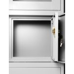 JAN NOWAK metal office filing cabinet with safe FILIP II: gray