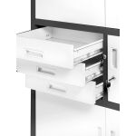 JAN NOWAK metal office filing cabinet with safe FILIP II: anthracite-white