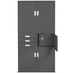 JAN NOWAK metal office filing cabinet with safe FILIP II: anthracite