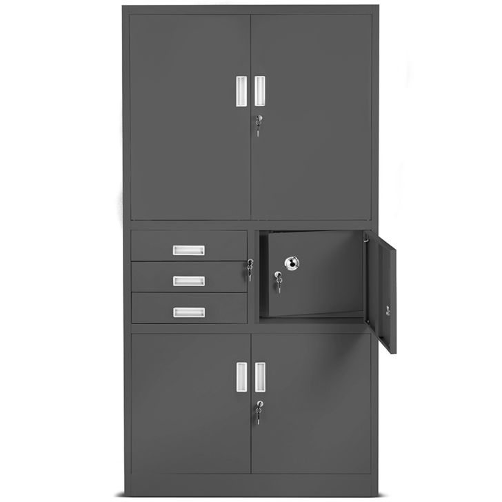 JAN NOWAK metal office filing cabinet with safe FILIP II: anthracite