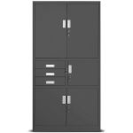 JAN NOWAK metal office filing cabinet with safe FILIP II: anthracite