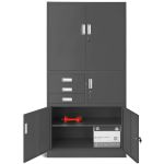 JAN NOWAK metal office filing cabinet with safe FILIP II: anthracite