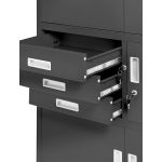 JAN NOWAK metal office filing cabinet with safe FILIP II: anthracite
