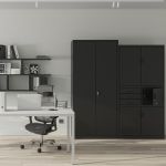 JAN NOWAK metal office filing cabinet with safe FILIP II: anthracite