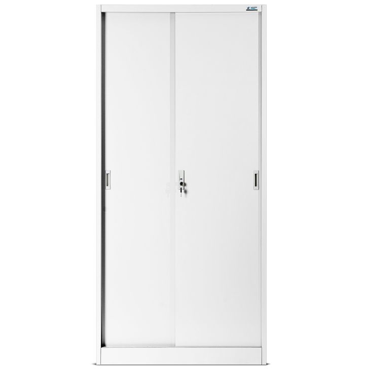 JAN NOWAK metal office cabinet with sliding doors KUBA: white