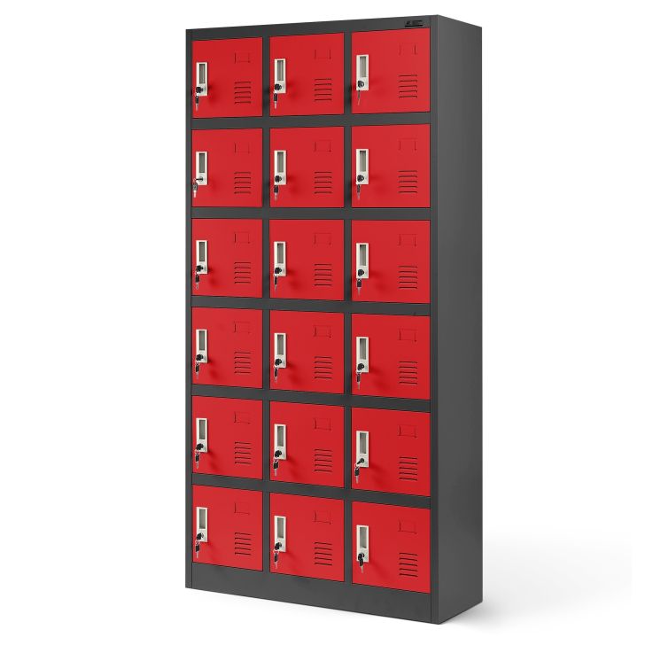 JAN NOWAK KAROL compartment storage cabinet: anthracite-red