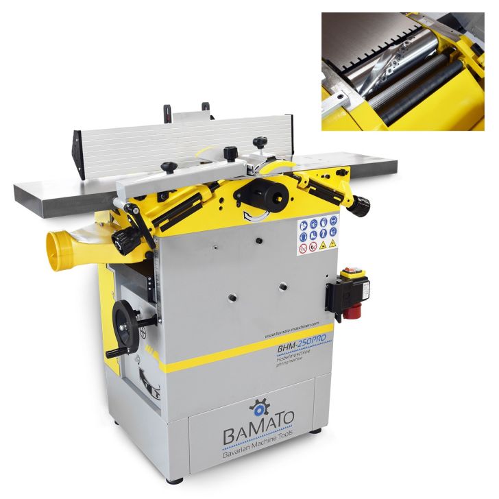 Straightener / thickness planer with spiral blade shaft BHM-250PRO (400V)