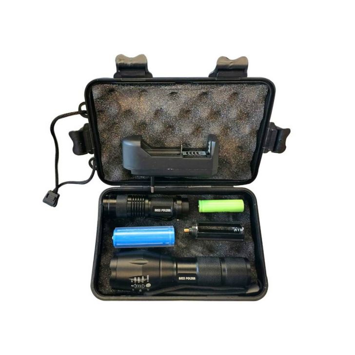 Светодиодные тактические фонари CREE с зумом, набор из 2 шт.