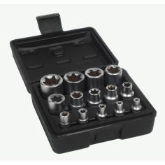 Torx socket set 1/2", 3/8", 1/4" E4-E24 14 pcs.