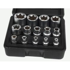 Torx socket set 1/2", 3/8", 1/4" E4-E24 14 pcs. 2