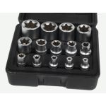 Torx socket set 1/2", 3/8", 1/4" E4-E24 14 pcs.