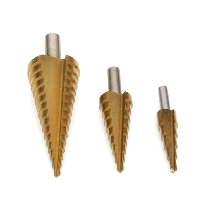 Ступенчатая дрель в комплекте. 4-32мм 3 шт.