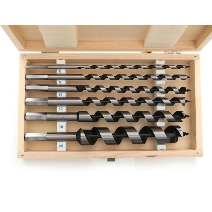 Drill compl. for wood, 6-25mm, 6 pcs.