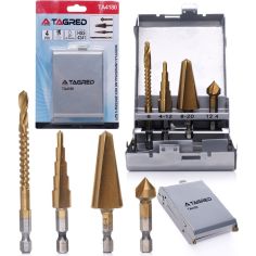 Drill bit set for metal hex, 4 pcs.