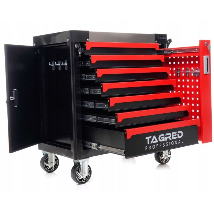 Tool cabinet 7 drawers, 2 compartments, steel top