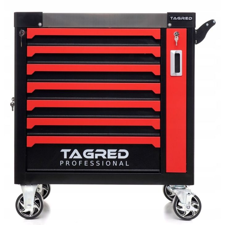 Tool cabinet 7 drawers, 2 compartments, steel top