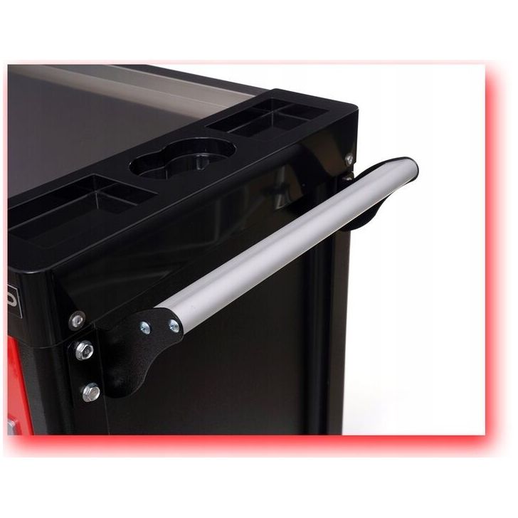 Instrumentu skapis 7 atviktnes, 2 nodalījumi, tērauda augšdaļa