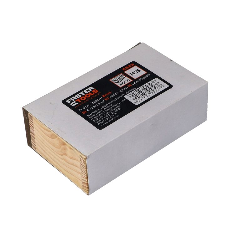 Wood router bits (6 pieces) with holder 8mm