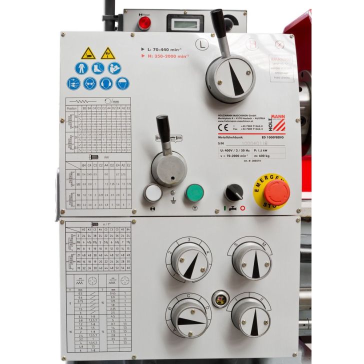 Токарный станок по металлу Holzmann ED 1000 FBDIG (400В)