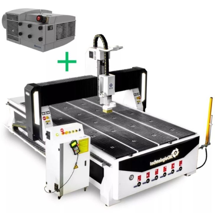 Frēzmašīna CNC 1325 INDUSTRY 2.0 6KW 1300x2500 mm, Becker KVT 3.140