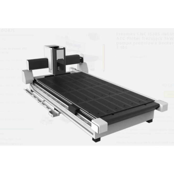 Станок фрезерный CNC 1530S INDUSTRY ATC 9кВт, Becker КВТ 3.140