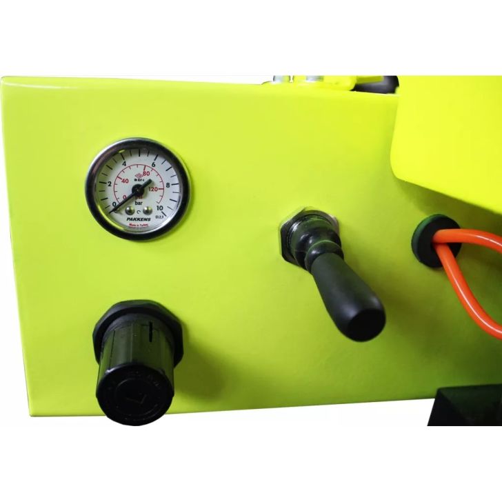 LMS 500 aluminum cutting machine with pneumatic clamp