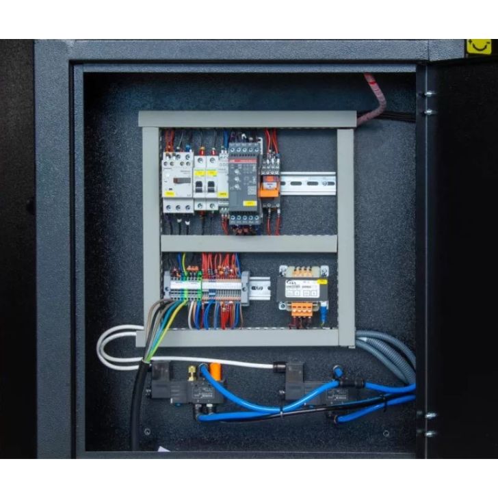 ALU600 Semi-automatic disc cutter for cutting PVC and aluminum profiles + roller tables 2 x 300cm