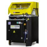 ALU500 Semi-automatic disc cutter for cutting PVC and aluminum profiles ALU 500 + roller tables 2 x 300cm