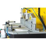 ALU500 Semi-automatic disc cutter for cutting PVC and aluminum profiles ALU 500 + roller tables 2 x 300cm
