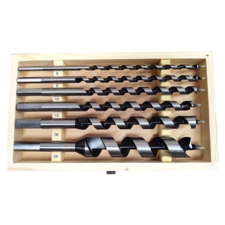 Drill bit set for wood 6-25mm (6 pcs)