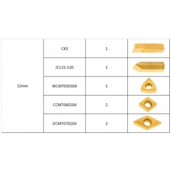 Griešanas ieliktņu komplekts 12mm (7 gab)