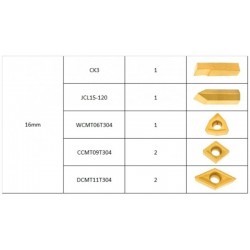 Griešanas ieliktņu komplekts 16mm (7 gab)