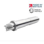 Coronet Hawk 16 mm (5/8 inch) 4-prong drive center, 2 morse taper