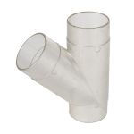 2.5 Inch Clear Plastic Y Fitting