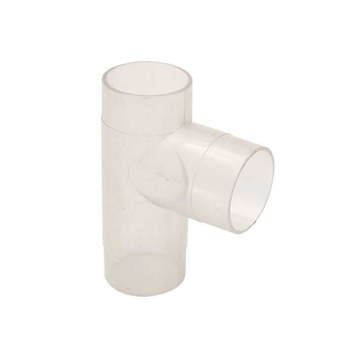 2.5 Inch Clear Plastic T Connector