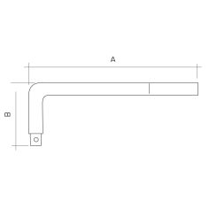 Ручка Г-образная 3/4", 450мм. 2
