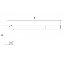 L-veida rokturis 3/4'', 450mm