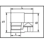 Концевой ключ 3./4", 12 граней УДАРНЫЙ