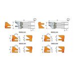 Milling heads for furniture - profile no.1, 140x30x26 mm Z4 (set)