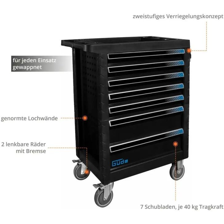 Тележка инструментальная GW7 Black Line 165 тл.