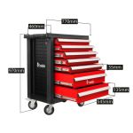 Tool trolley empty, 7 drawers