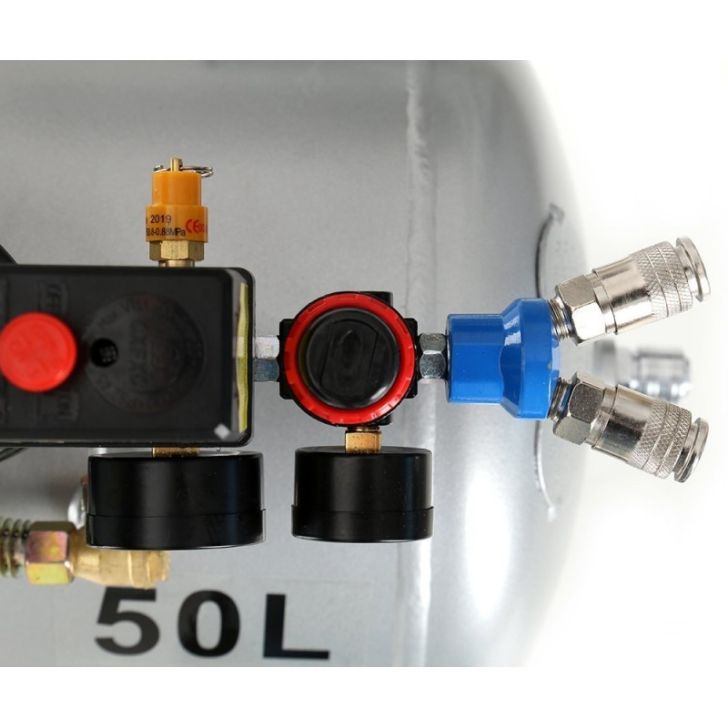 Compressor 50L, 530 l/min, 3.5 kW/2.2 kW, 2 cylinders, 230V, 8 bar