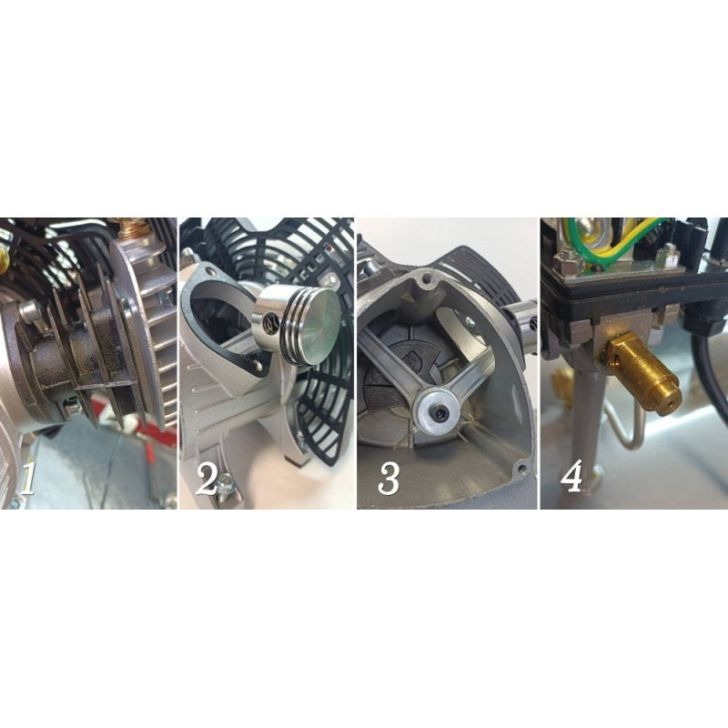 Compressor 50L, 530 l/min, 3.5 kW/2.2 kW, 2 cylinders, 230V, 8 bar