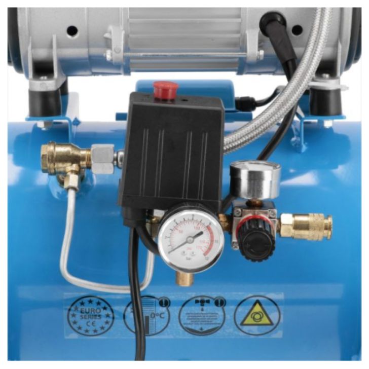 Klusais bez eļļas gaisa kompresors LMO 25-250 2ZS /1.5 kW 185 l/min 25 l