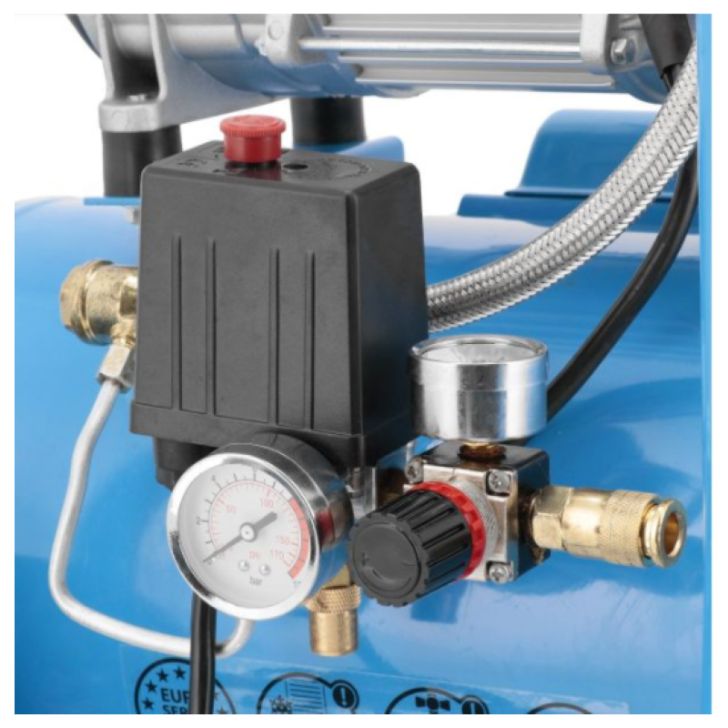 Klusais bez eļļas gaisa kompresors LMO 25-250 2ZS /1.5 kW 185 l/min 25 l